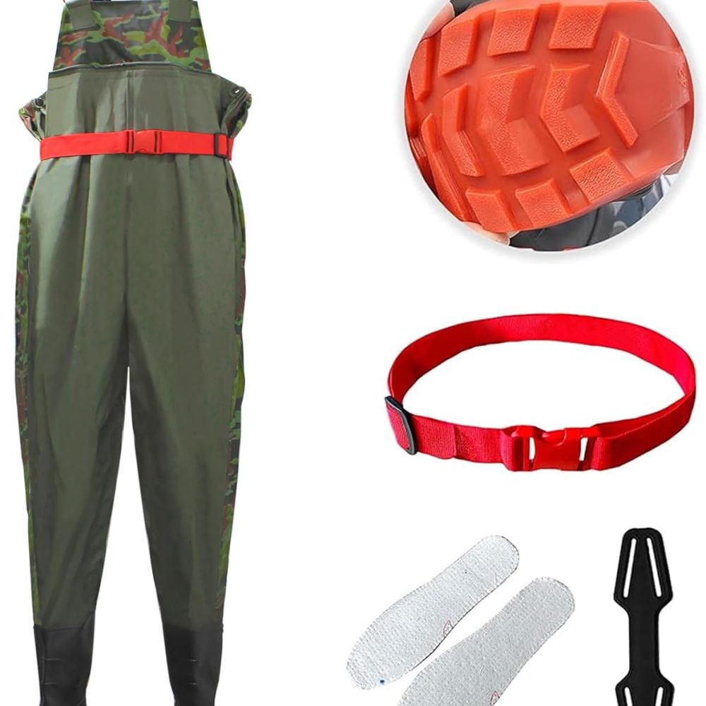 Chest Waders with Boots, Fishing Hunting Waders,Wading Boot Nylon PVC Waterproof for Fly Fishing Waders Men & Women